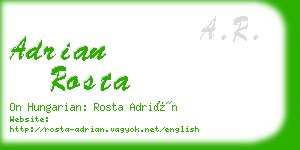 adrian rosta business card